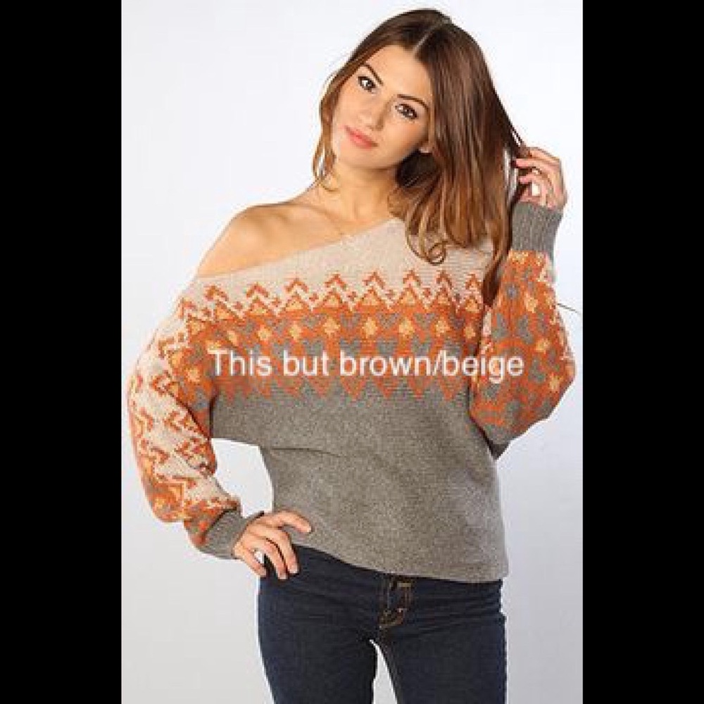 Free People Off-The-Shoulder Knit Heart Sweater